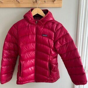 Patagonia Girls’ Hi-Loft Down Sweater Hoody Pink Size 14 XL
